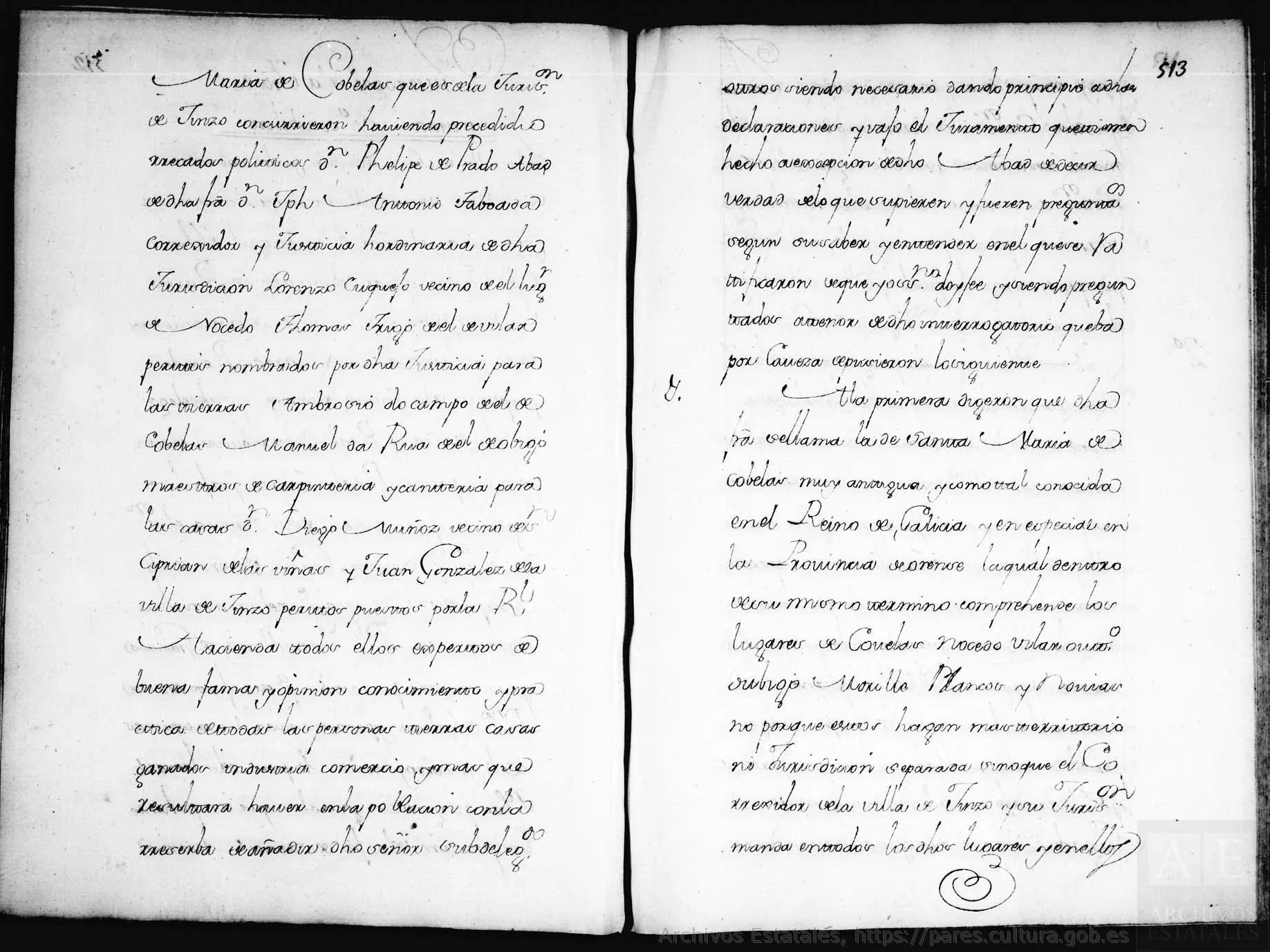 Dos páginas manuscritas del Catastro de Ensenada de 1752